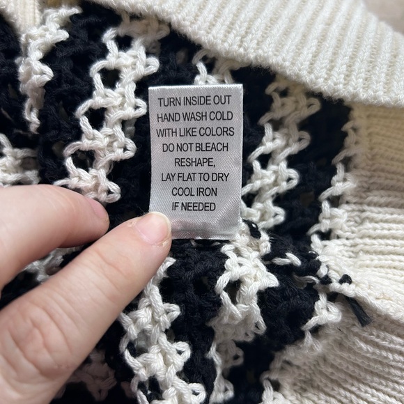 Workshop Republic Clothing Black and White Striped Sweater - Picture 5 of 5